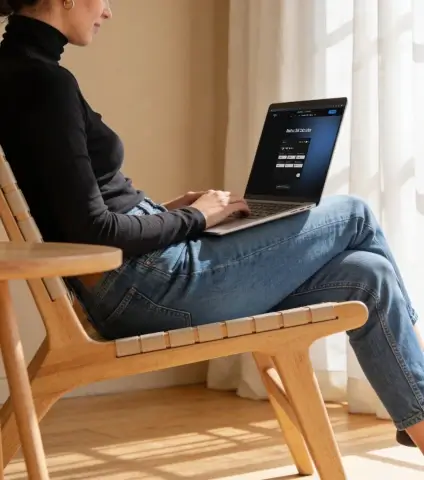 Person comparing rental options on a laptop